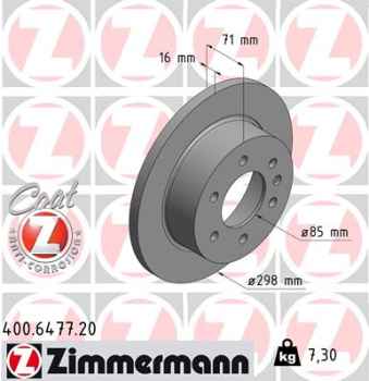 Zimmermann Brake Disc for MERCEDES-BENZ SPRINTER 3-t Pritsche/Fahrgestell (906) rear