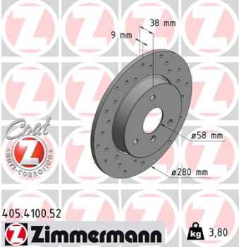 Zimmermann Sport Brake Disc for SMART CROSSBLADE (450) front