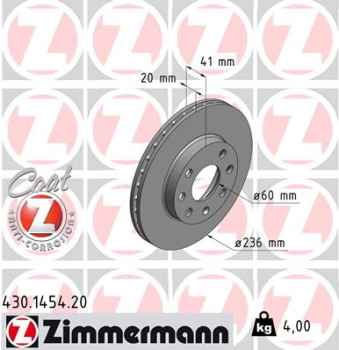 Zimmermann Brake Disc for OPEL ASCONA C (J82) front