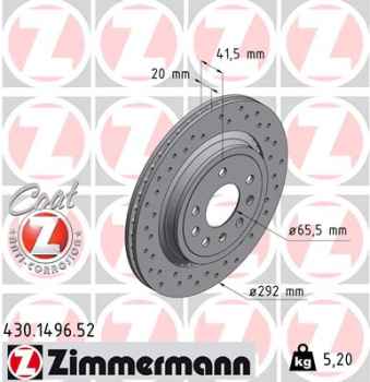 Zimmermann Sport Brake Disc for FIAT CROMA (194_) rear