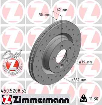 Zimmermann Sport Brake Disc for LAND ROVER DISCOVERY III (L319) front