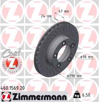 Zimmermann Brake Disc for PORSCHE BOXSTER (987) front right