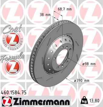 Zimmermann Bremsscheibe Formula Z für PORSCHE PANAMERA (970) vorne links