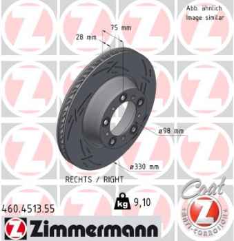 Zimmermann Sport Brake Disc for PORSCHE 911 (992) rear right