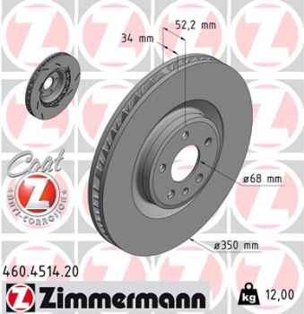 Zimmermann Brake Disc for PORSCHE MACAN (95B) front left