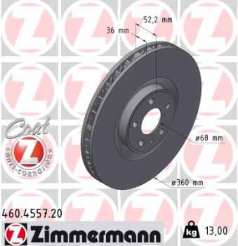 Zimmermann Brake Disc for PORSCHE MACAN (95B) front left