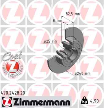 Zimmermann Brake Disc for RENAULT MEGANE II Hatchback Van (KM0/2_) rear