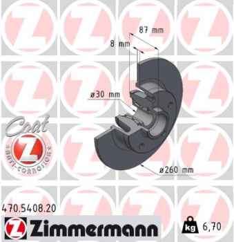 Zimmermann Brake Disc for RENAULT MEGANE IV Schrägheck (B9A/M/N_) rear