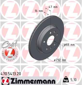 Zimmermann Brake Disc for RENAULT KANGOO III RAPID rear