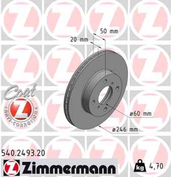 Zimmermann Bremsscheibe für SUZUKI BALENO (EG) vorne