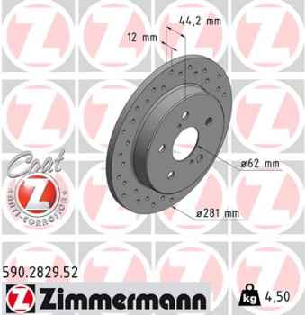 Zimmermann Sport Brake Disc for TOYOTA C-HR (_X1_) rear