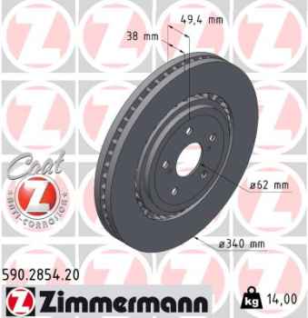 Zimmermann Brake Disc for TOYOTA RAV 4 V (_A5_, _H5_) front