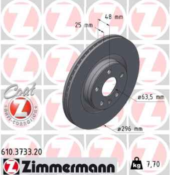 Zimmermann Brake Disc for VOLVO XC40 (536) front