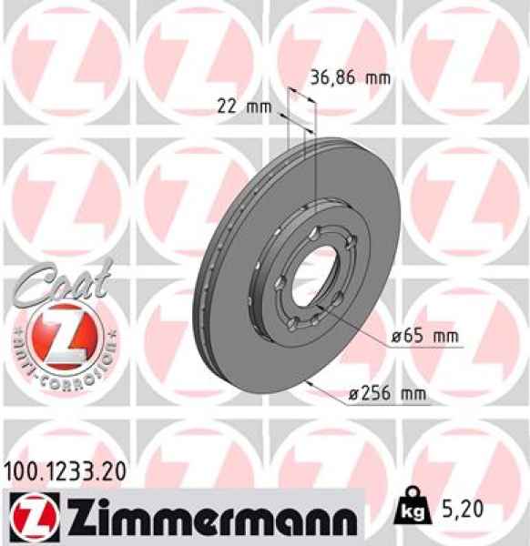 Zimmermann Brake Disc for SKODA FABIA I Stufenheck (6Y3) front