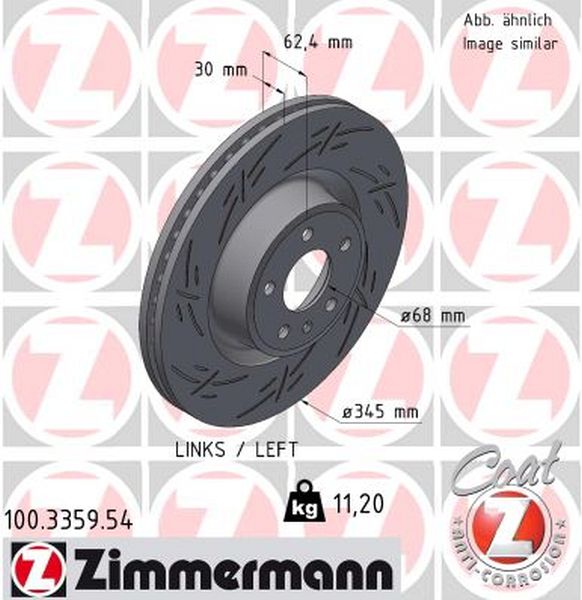 Zimmermann Sport Brake Disc for AUDI A6 Allroad C7 (4GH, 4GJ) front left