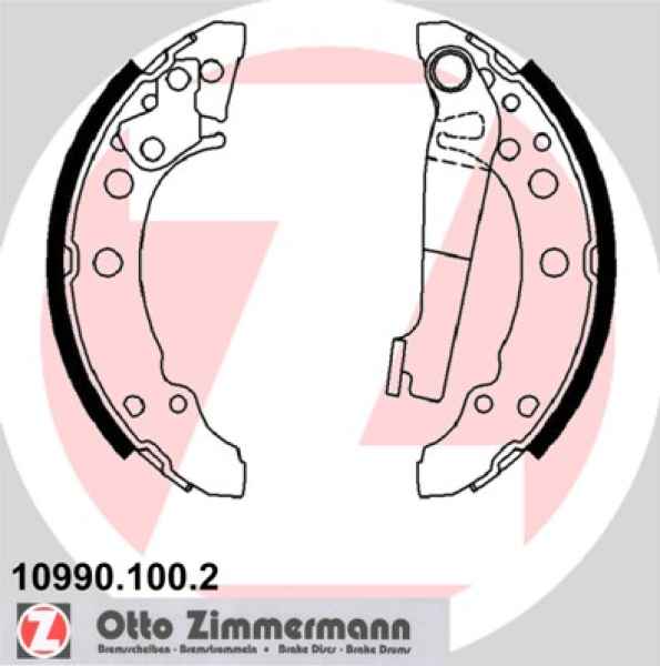Zimmermann Brake Shoe Set for SEAT IBIZA II (6K1) rear