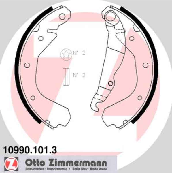 Zimmermann Brake Shoe Set for OPEL KADETT D (31_-34_, 41_-44_) rear