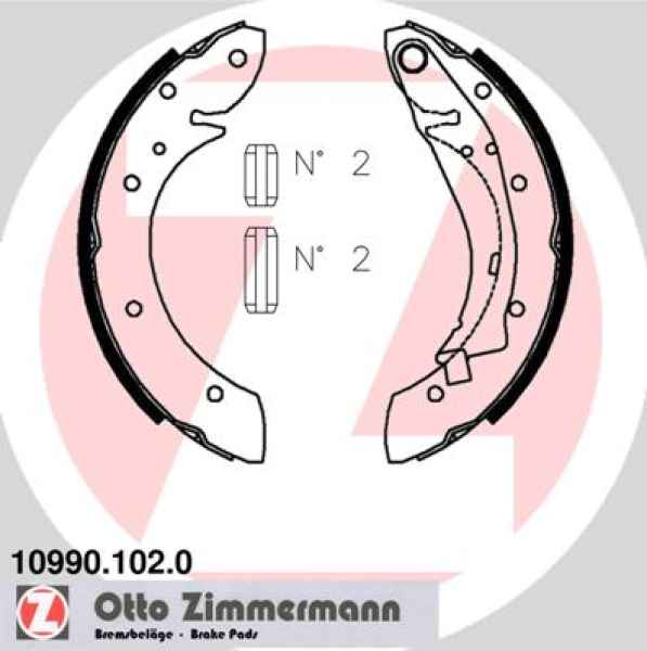 Zimmermann Brake Shoe Set for CITROËN XSARA PICASSO (N68) rear