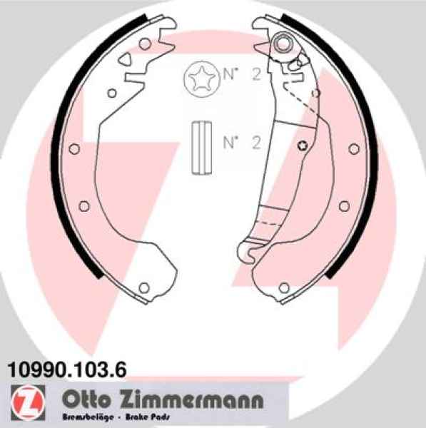 Zimmermann Brake Shoe Set for OPEL COMMODORE C Caravan (61) rear
