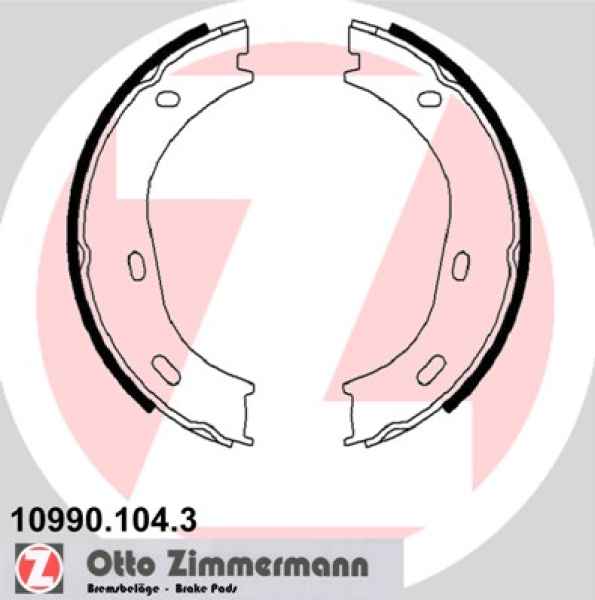 Zimmermann Brake Shoe Set for MERCEDES-BENZ S-KLASSE (W116) rear / parking brake