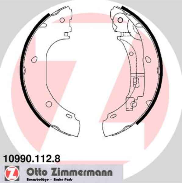 Zimmermann Brake Shoe Set for CITROËN JUMPER Pritsche/Fahrgestell (230) rear