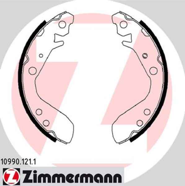 Zimmermann Brake Shoe Set for HONDA JAZZ II (GD_, GE3, GE2) rear