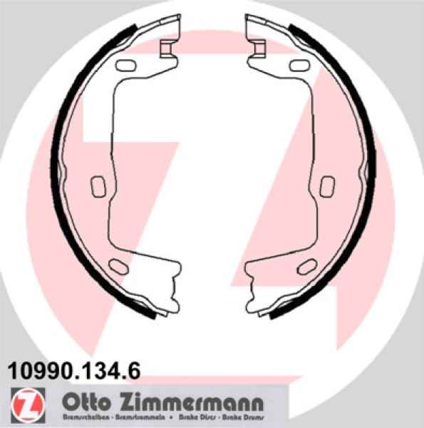 Zimmermann Brake Shoe Set for OPEL KADETT E CC (T85) rear / parking brake