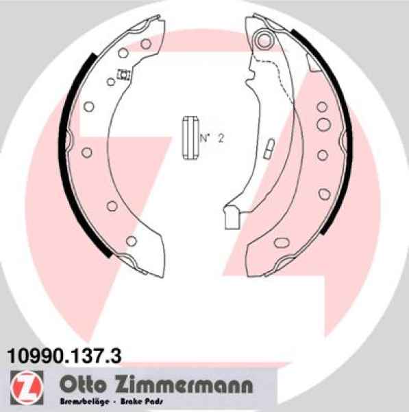 Zimmermann Brake Shoe Set for RENAULT CLIO II (BB_, CB_) rear / parking brake
