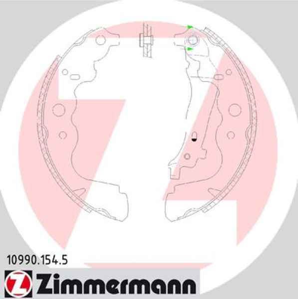Zimmermann Brake Shoe Set for DACIA LOGAN II rear