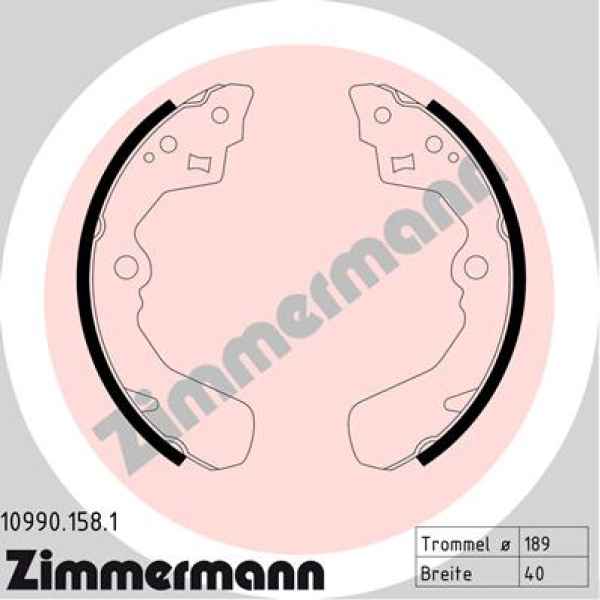 Zimmermann Brake Shoe Set for SUZUKI SWIFT II Schrägheck (EA, MA) rear