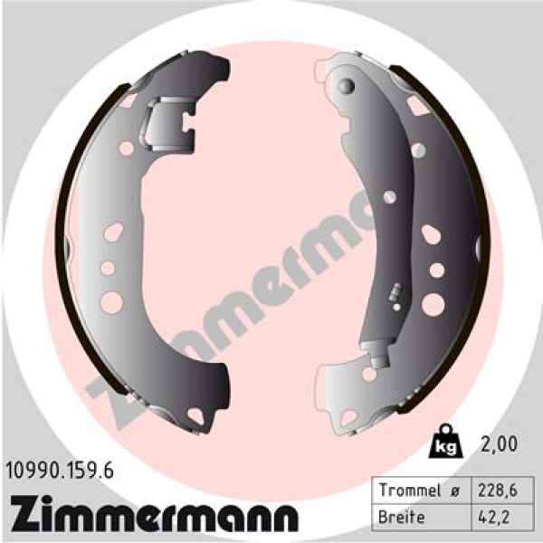 Zimmermann Brake Shoe Set for SEAT ARONA (KJ7) rear
