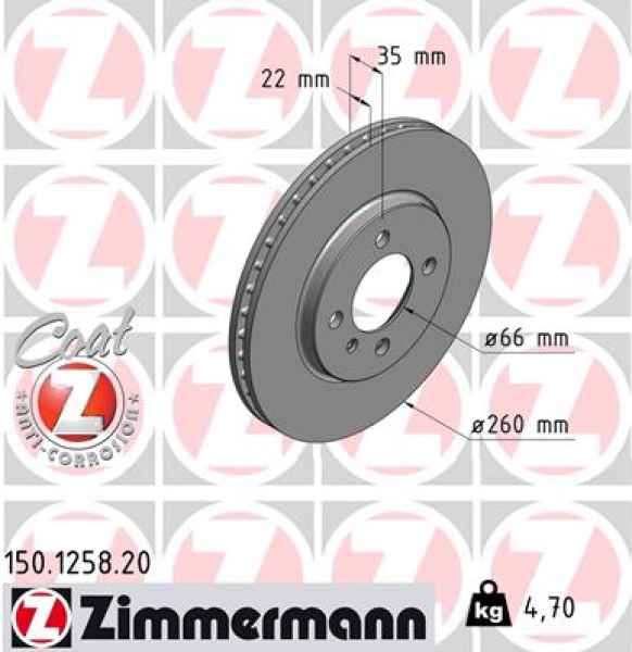 Zimmermann Brake Disc for BMW 3 (E30) front