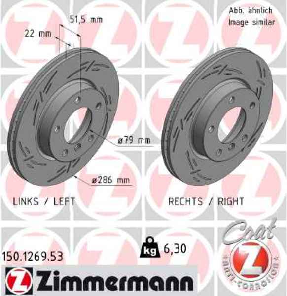 Zimmermann Sport Brake Disc for BMW 3 Compact (E46) front