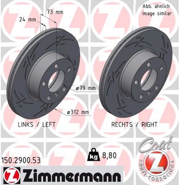 Zimmermann Sport Brake Disc for BMW 3 Coupe (E92) front