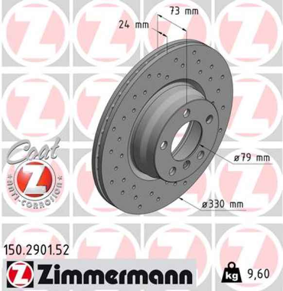 Zimmermann Sport Brake Disc for BMW 2 Cabriolet (F23) front