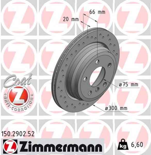 Zimmermann Sport Brake Disc for BMW 3 Gran Turismo (F34) rear