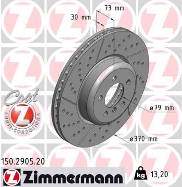 Zimmermann Brake Disc for BMW 1 (F21) front