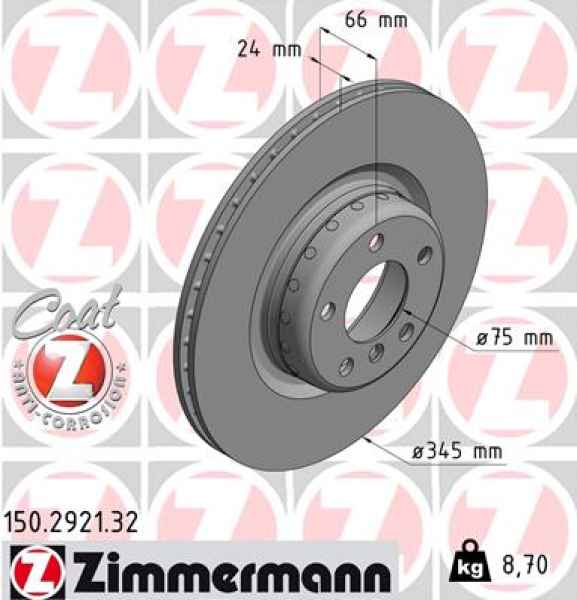 Zimmermann Brake Disc for BMW 4 Coupe (F32, F82) rear