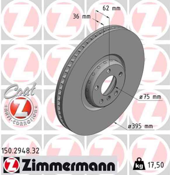 Zimmermann Brake Disc for BMW X5 (F15, F85) front right