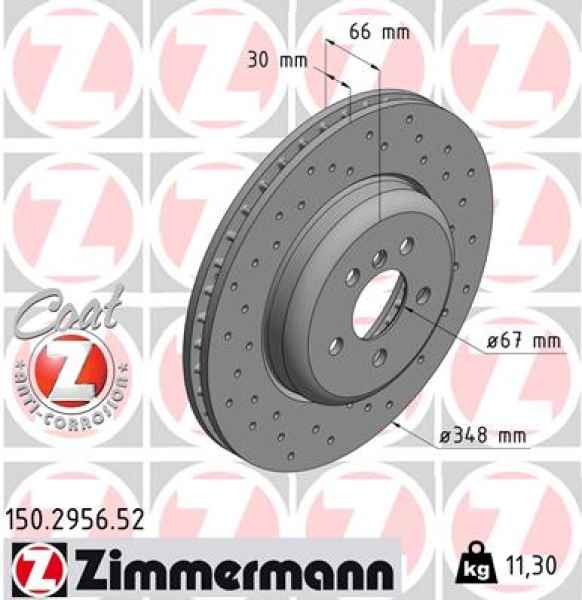 Zimmermann Sportbremsscheibe Sport Z für BMW 5 (G30, F90) vorne