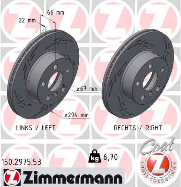 Zimmermann Sport Brake Disc for BMW 3 (G20, G80, G28) front