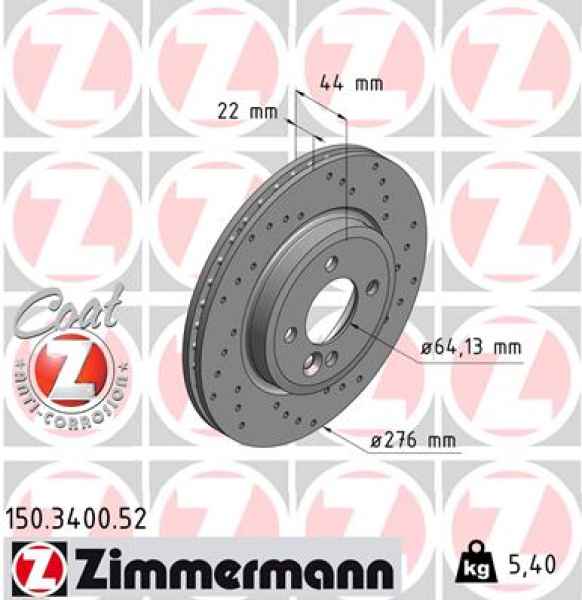 Zimmermann Sport Brake Disc for MINI MINI (R50, R53) front
