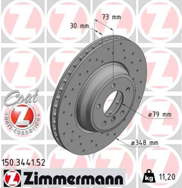 Zimmermann Sport Brake Disc for BMW 3 Coupe (E92) front