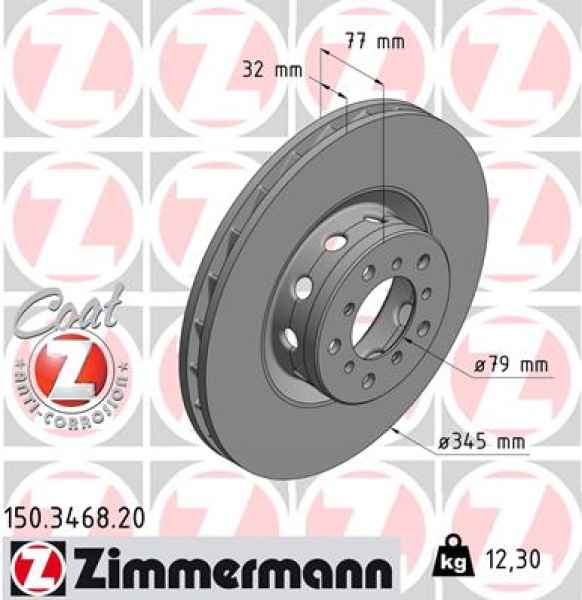 Zimmermann Brake Disc for BMW 5 (E39) front left