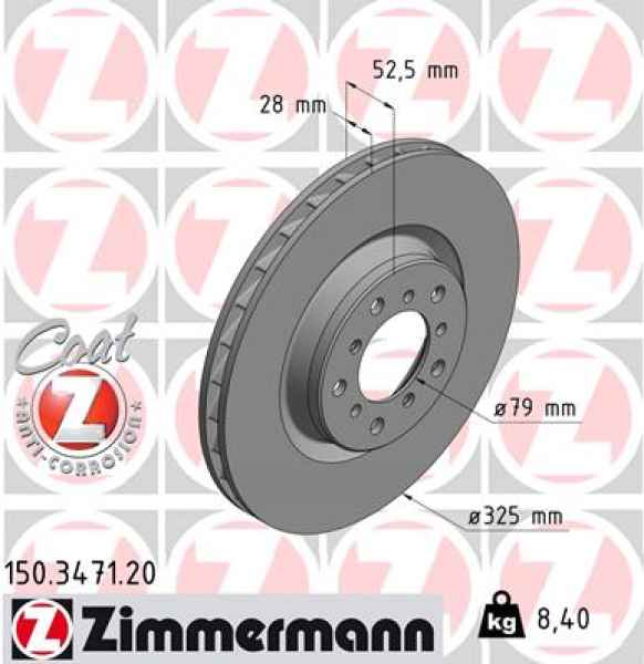 Zimmermann Bremsscheibe für BMW 3 Coupe (E46) vorne rechts