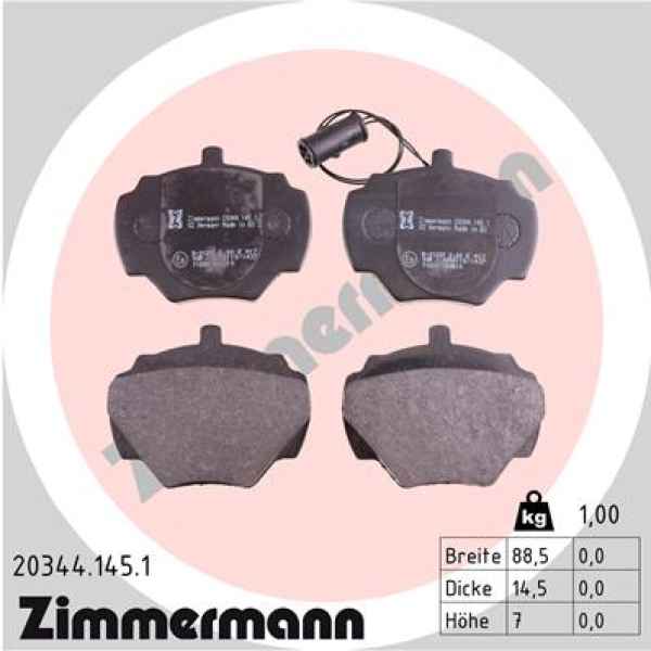 Zimmermann Brake pads for LAND ROVER DEFENDER Pick-up (L316) rear