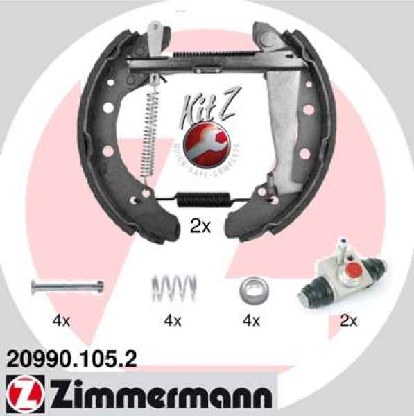 Zimmermann Brake Shoe Kit for SEAT TOLEDO I (1L) rear