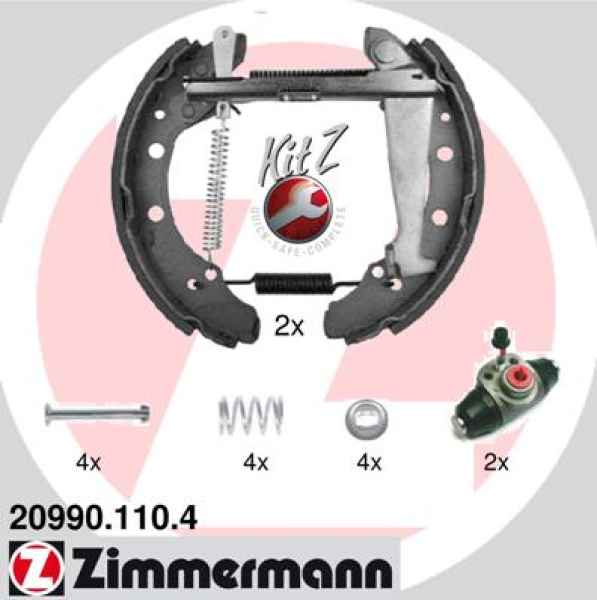 Zimmermann Brake Shoe Kit for SKODA FELICIA I (6U1) front