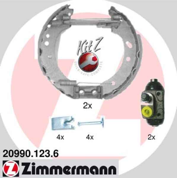 Zimmermann Brake Shoe Kit for FORD ESCORT CLASSIC (AAL, ABL) rear