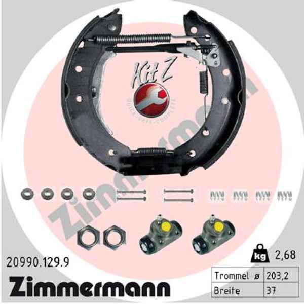 Zimmermann Brake Shoe Kit for RENAULT LOGAN I (LS_) rear